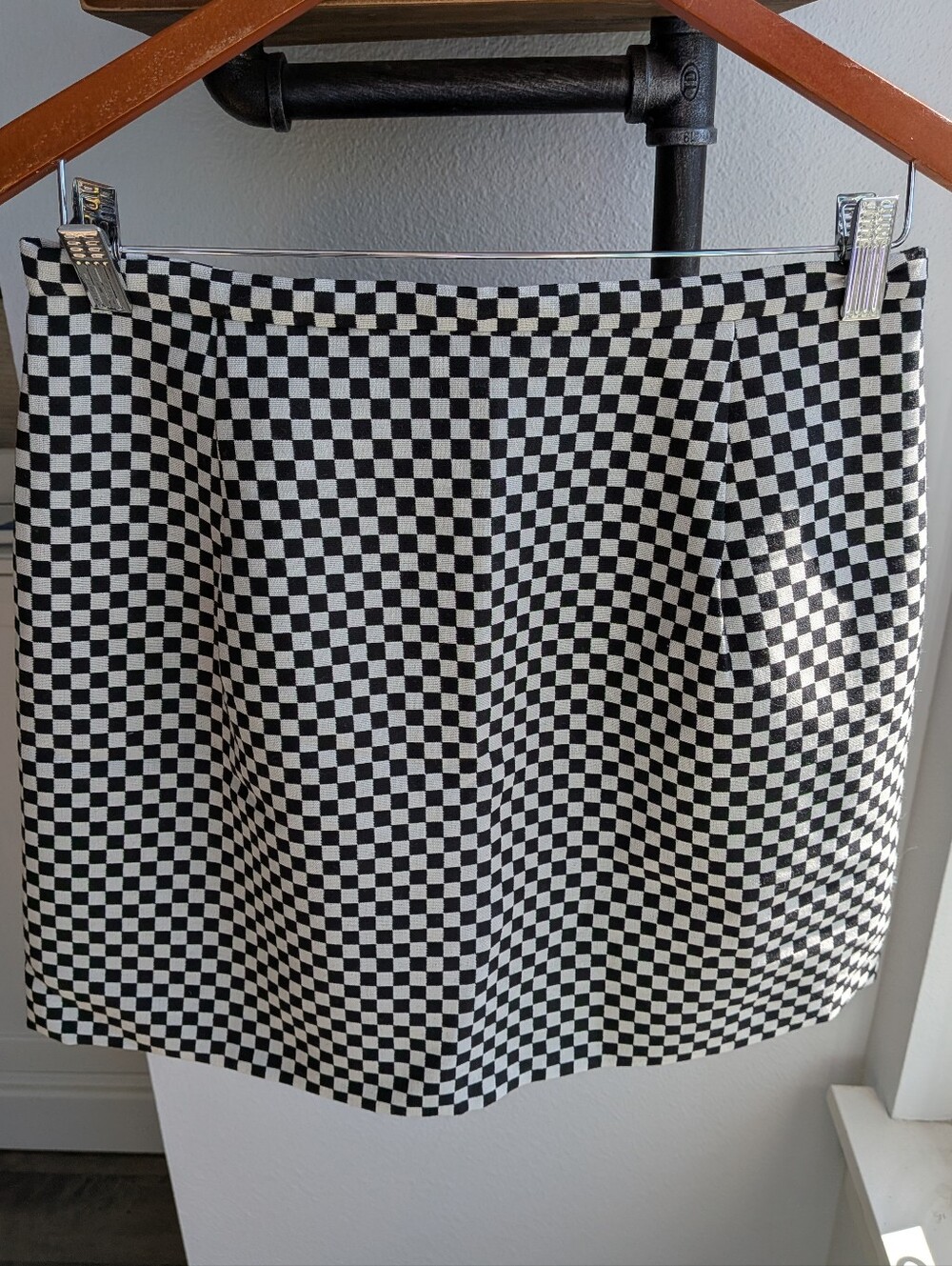 Michael Kors Collection Made in Italy 100% Virgin Wool Checkerboard Skirt 6